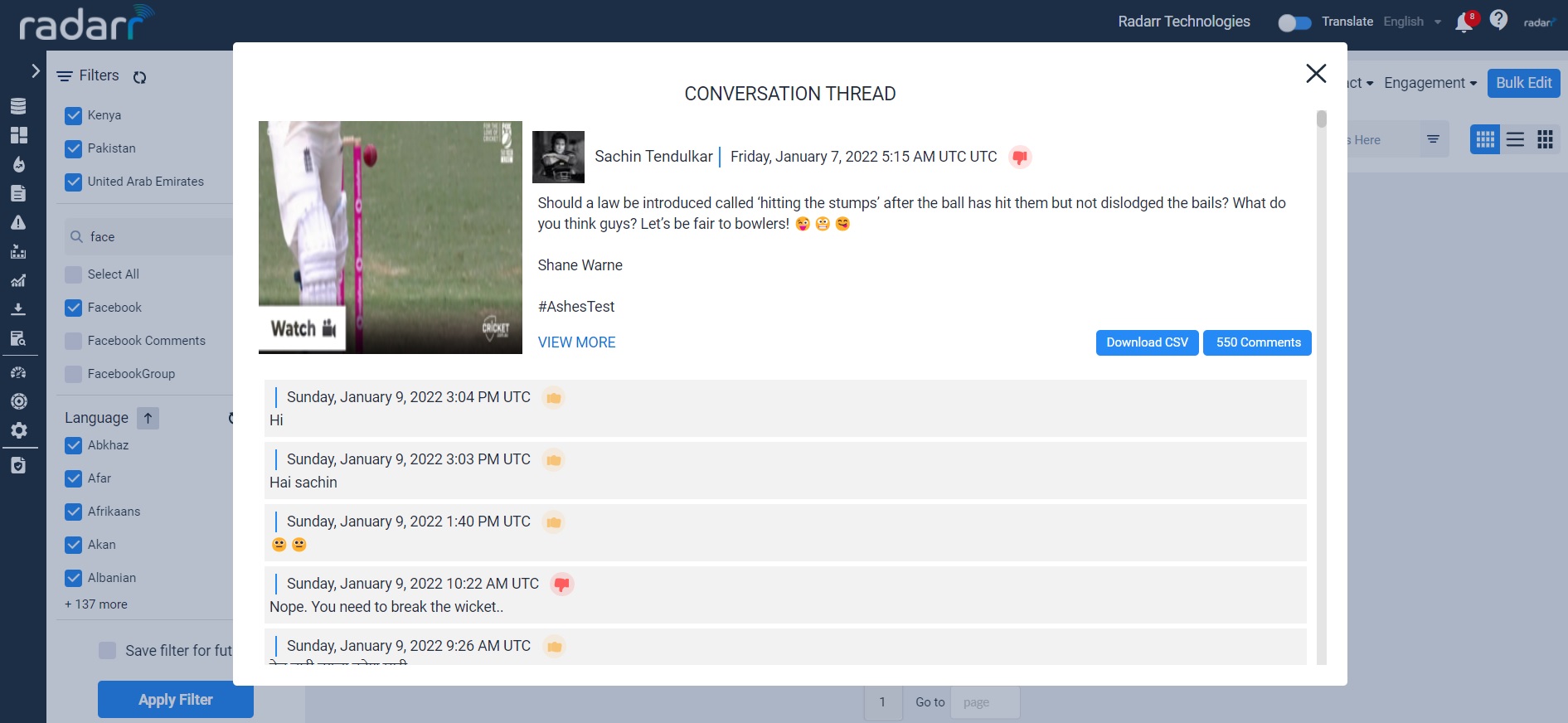 Conversation thread in Radarr Dashboard Conversation thread in Radarr Dashboard