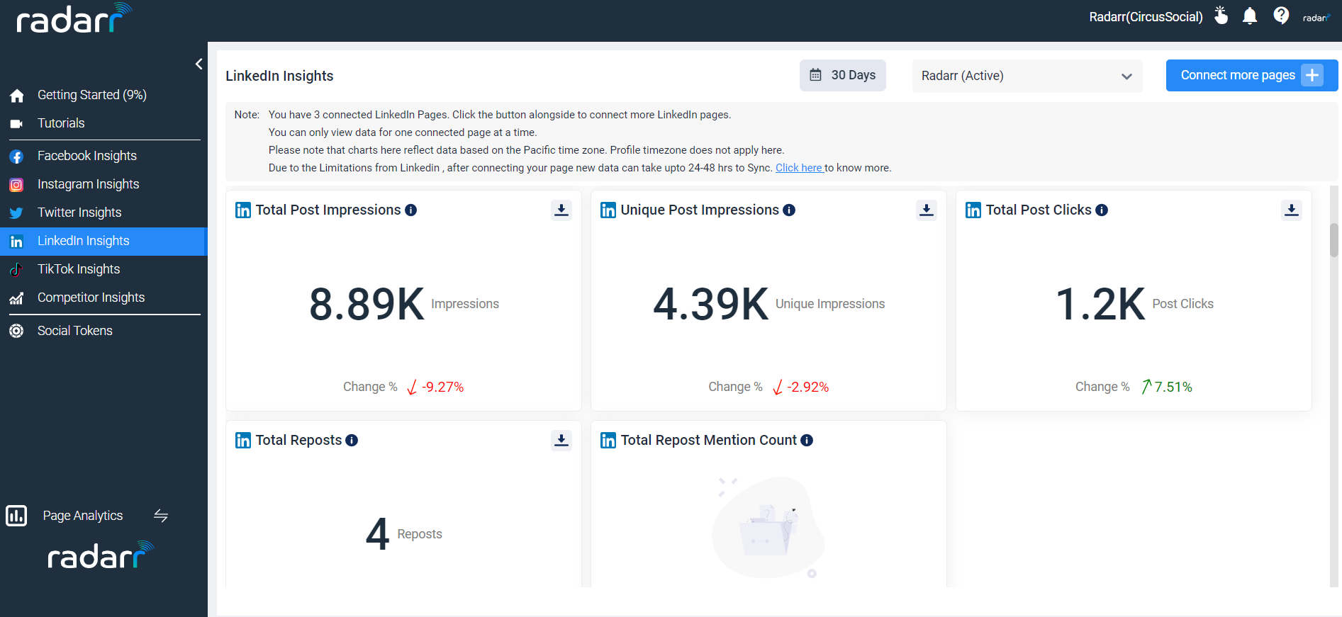LinkedIn Insights - Radarr by Genesys Support and Knowledge Base
