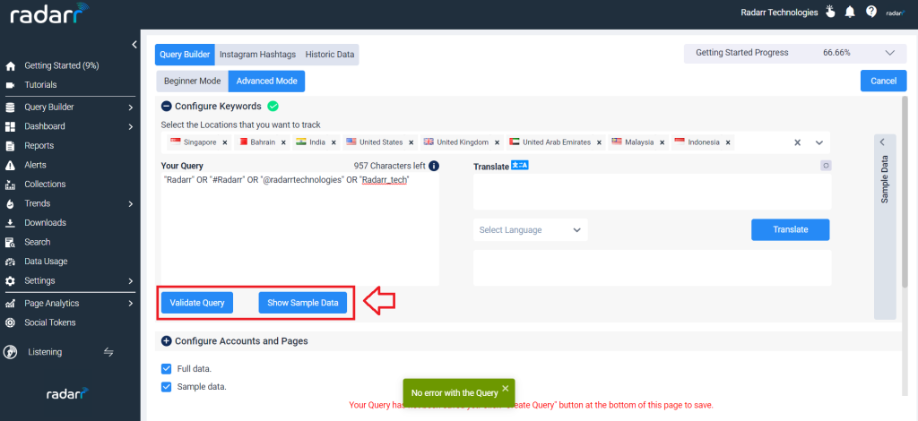 Radarr Query Builder Sample Data